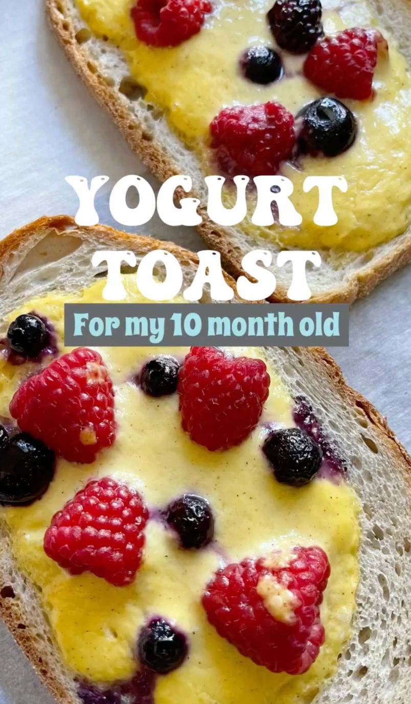 Baby Led Weaning Custard Yogurt Toast Recipe